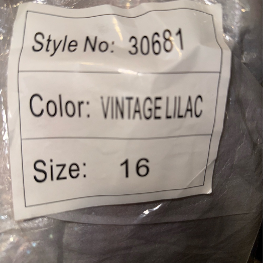 New | Mac DUGGAL 30681 Lace Tulle A Line Midi Dress in Vintage Lilac 16 - Picture 4 of 4